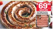 PnP Bulk Country Classic Boerewors-Per Kg
