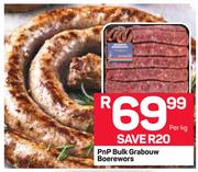 Pnp Bulk Grabouw Boerewors-Per Kg