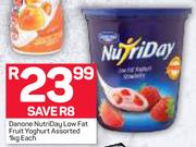 Danone Nutriday Low Fat Fruit Yoghurt-1Kg Each