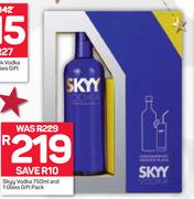 Skyy Vodka 750ml And 1 Glass