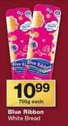 Blue Ribbon White Bread-700g Each