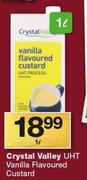 Crystal Valley UHT Vanilla Flavoured Custard-1Ltr