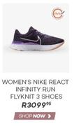 Women's Nike React Infinity Run Flyknit 3 Shoes