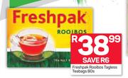 Freshpak Rooibos Tagless Teabags-80's