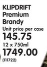 Klipdrift Premium Brandy-12 x 750ml