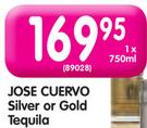 Jose Cuervo Silver or Gold Tequila-750ml Each