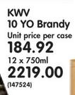KWV 10 YO Brandy-12 x 750ml