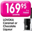 Lovoka Caramel or Chocolate Liqueur-750ml Each