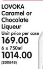 Lovoka Caramel or Chocolate Liqueur-6 x 750ml