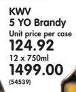 KWV 5 YO Brandy-12 x 750ml