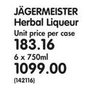Jagermeister Herbal Liqueur-6 x 750ml