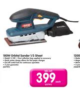 Ryobi 180W Orbital Sander 1/3 Sheet S-180