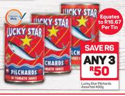 Lucky Star Pilchards Assorted-3 x 400g