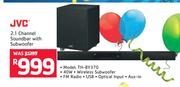 JVC 2.1 Channel Soundbar With Subwoofer TH-By370