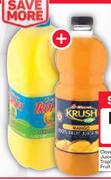 Clover Krush 100% Fruit Juice Blend 1.5Ltr And Tropika Flavoured Dairy Fruit Mix 2Ltr-For Both