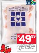 No Name Frozen Chicken 4 Drumsticks And 4 Thighs With Brine Based Mixture-1.5kg