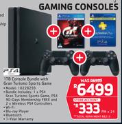 PS4 1TB Console Bundle With Gran Turismo Sports Game 