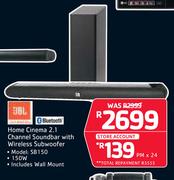 JBL Home Cinema 2.1 Channel Soundbar With Wireless Subwoofer SB150