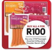 2xPnp Sausages 320g And 2 Shoulder Bacon 200g-For All 4