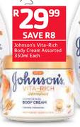 Johnson's Vita Rich Body Cream Assorted-350ml Each