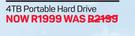 WD 4TB Portable Hard Drive.