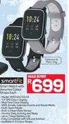 Smart Fit Smart Watch With Assorted Colour Straps V910320/23/24-Each