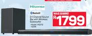 Hisense 2.1 Channel Sound Bar With Wireless Subwoofer HS212