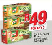  Knorr Liquid Stock-3X4's Per Pack