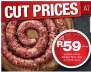 Limited Edition Infused Wors With A Hint Of Curry-Per Kg