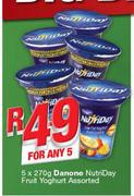 Danone Nutriday Fruit Yoghurt-5X270g