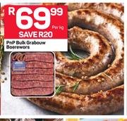 PnP Bulk Grabouw Boerewors-Per Kg