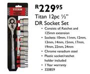Titan 12pc 1/2" DR Socket Set