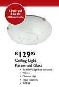 Ceiling Light Patterned Glass