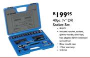 40pc 1/4" DR Socket Set IRIMO