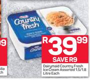 Dairymaid Country Fresh Ice Cream-1.5/ 1.8Ltr Each