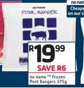 No Name Frozen Pork Bangers-375g