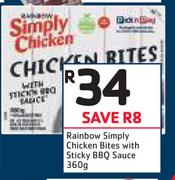 Rainbow Simply Chicken Bites With Sticky BBQ Sauce-360g