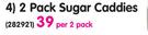 Aro 2 Pack Sugar Caddies-Per 2 Pack
