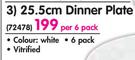 Aro 25.5Cm Dinner Plate-Per 6 Pack