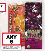 Liqui Fruit 100% Fruit Juice Blend Assorted-5  x 1.5Ltr