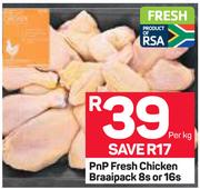 PnP Fresh Chicken Braaipack 8's Or 16's-Per kg