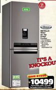 Whirlpool 414L Metallic Water On Tap Fridge Freezer WBA4398NFCIX