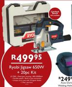 Ryobi Jigsaw 650W+ 20pc Kit