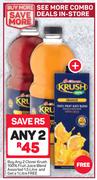 Clover Krush 100% Fruit Juice Blend 2X1.5Ltr