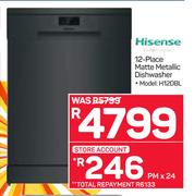 Hisense 12 Place Matte Metallic Dishwasher H12DBL