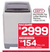 Defy 8Kg Metallic Top Loader Washing Machine DTL145