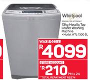 Whirlpool 13Kg Metallic Top Loader Washing Machine WTL 1300 SL