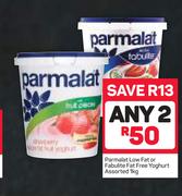 Parmalat Low Fat Or Fabulite Fat Free Yoghurt-2x1kg