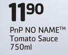 PnP No Name Tomato Sauce-750ml