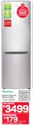 Hisense Metallic Fridge With Bottom Freezer H299BME